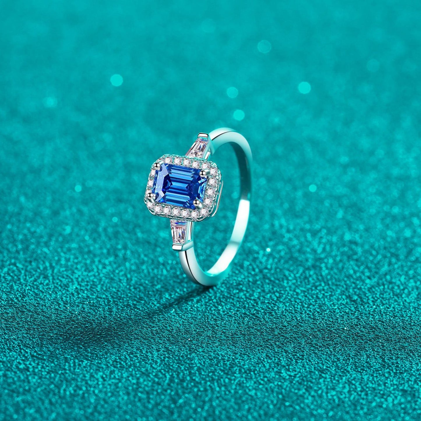 1 Carat Moissanite Sterling Silver Ring For Her Shine