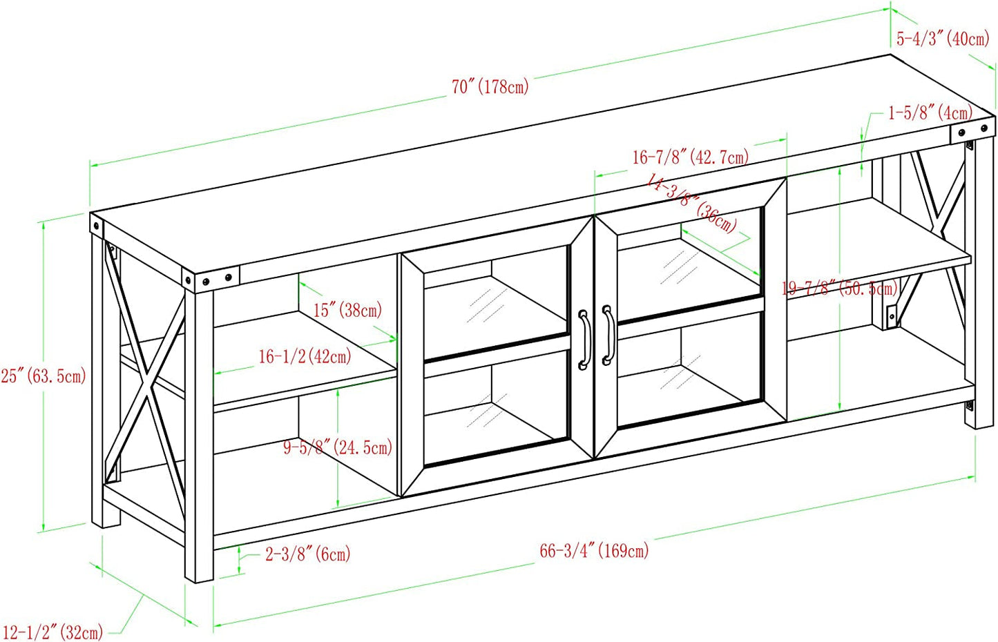 Rustic Modern Metal and Wood TV Stand-1