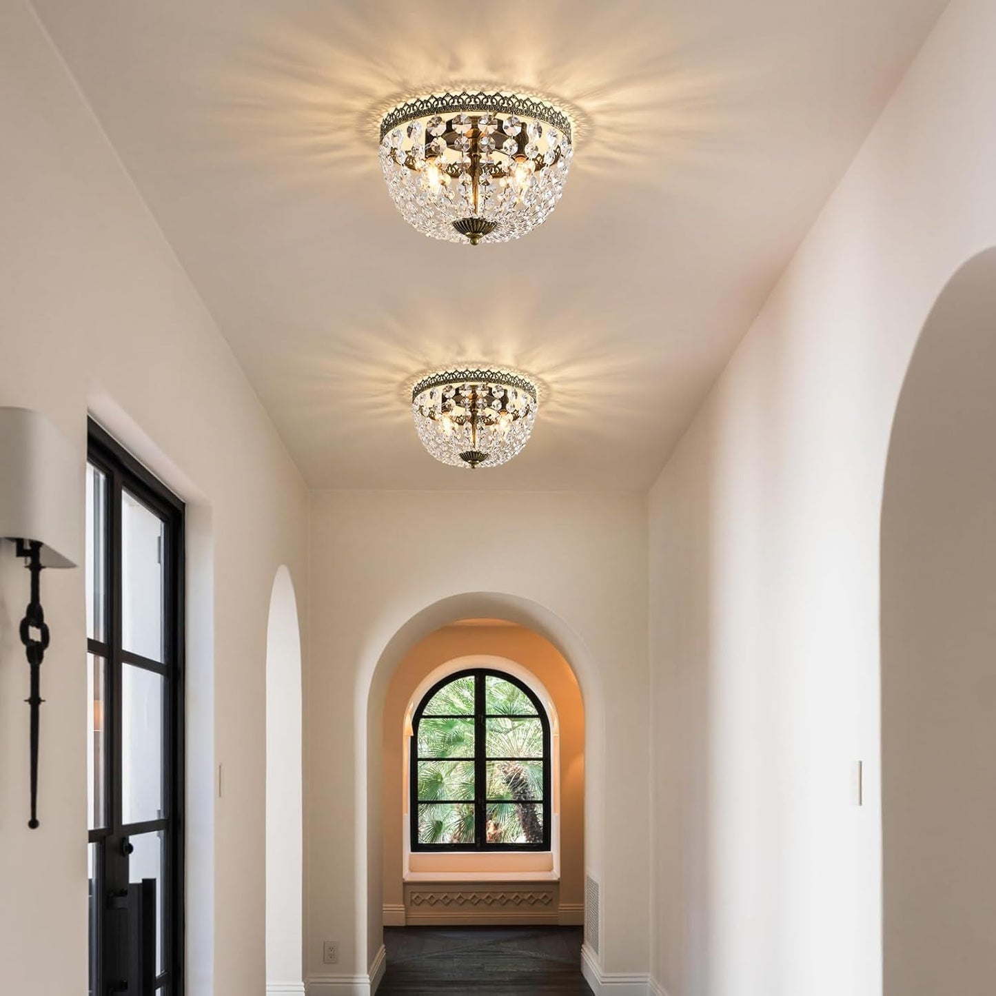 Three Light French Empire Crystal Chandelier Lighting-4