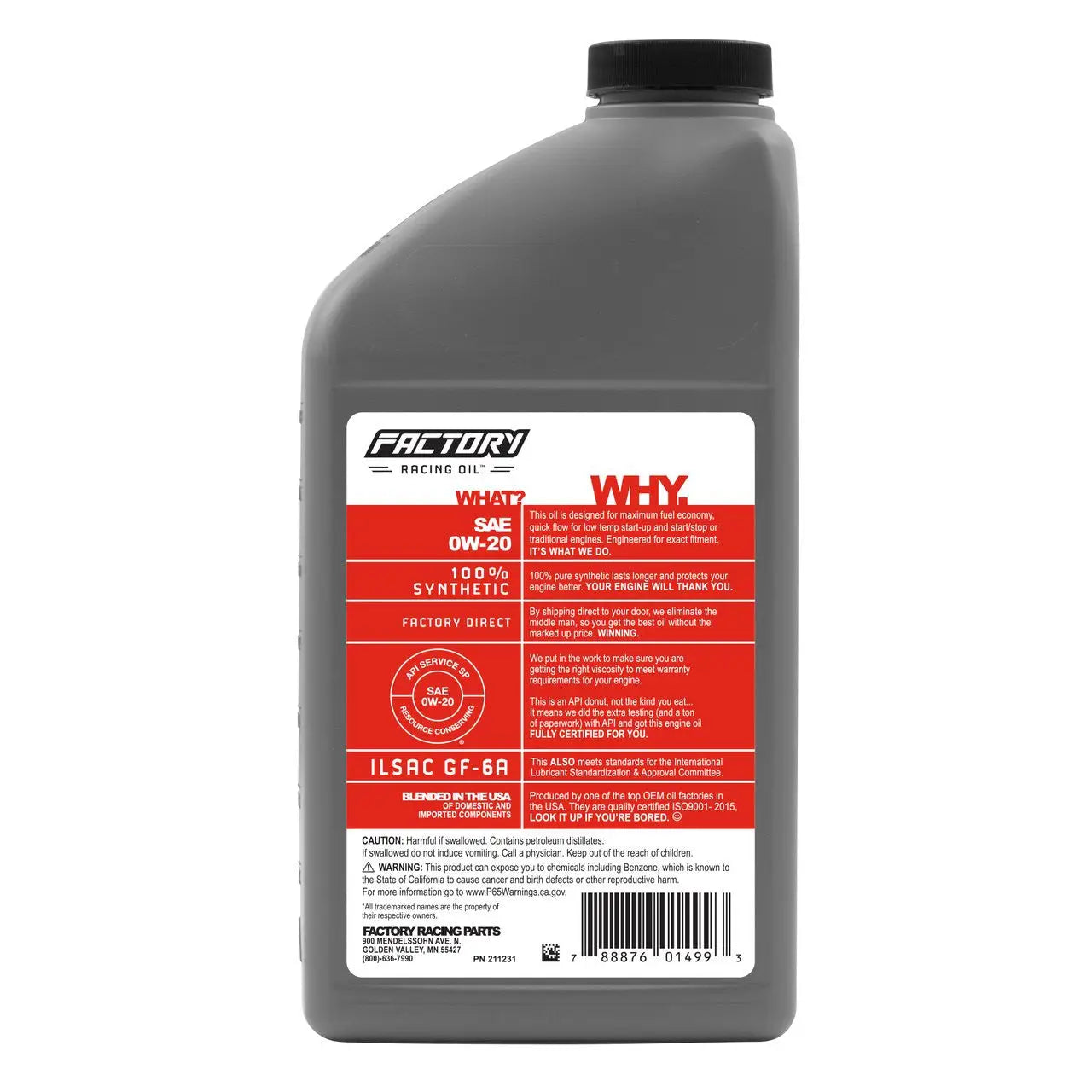 0W-20 Full Synthetic 6 Quart Deluxe Oil Change Kit for Toyota Avalon 3.5L 2019-2022 Camry 3.5L 2018-2022 Highlander