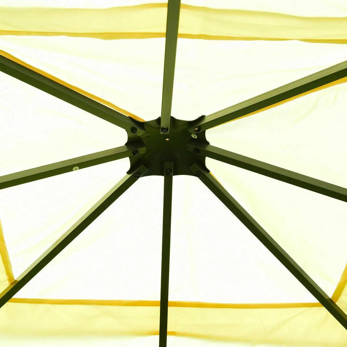 10 x 10 Ft Outdoor Steel Frame Gazebo Shelter with Waterproof Polyester Canopy - Outdoor > Gazebos & Canopies