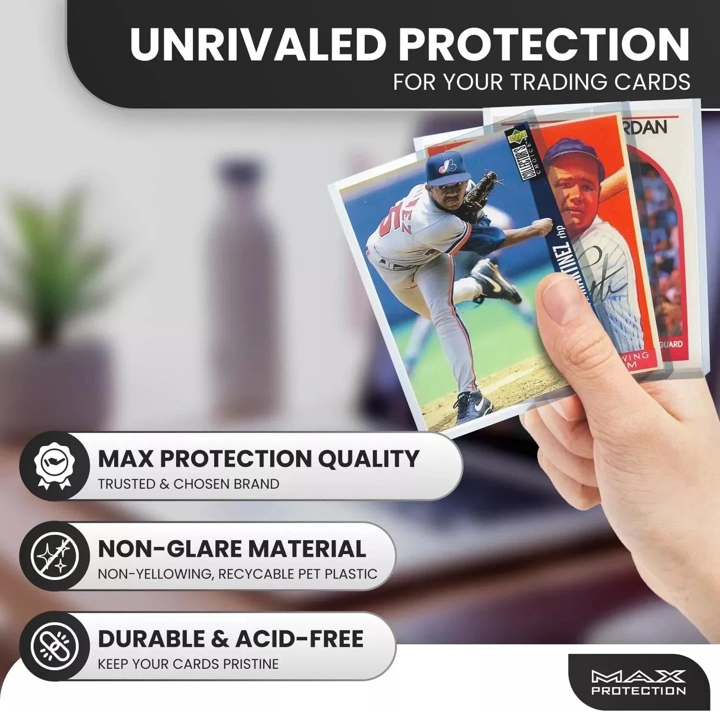 1000ct Case Ultra Max Pro Premium Trading Card Rigid Toploaders Holders
