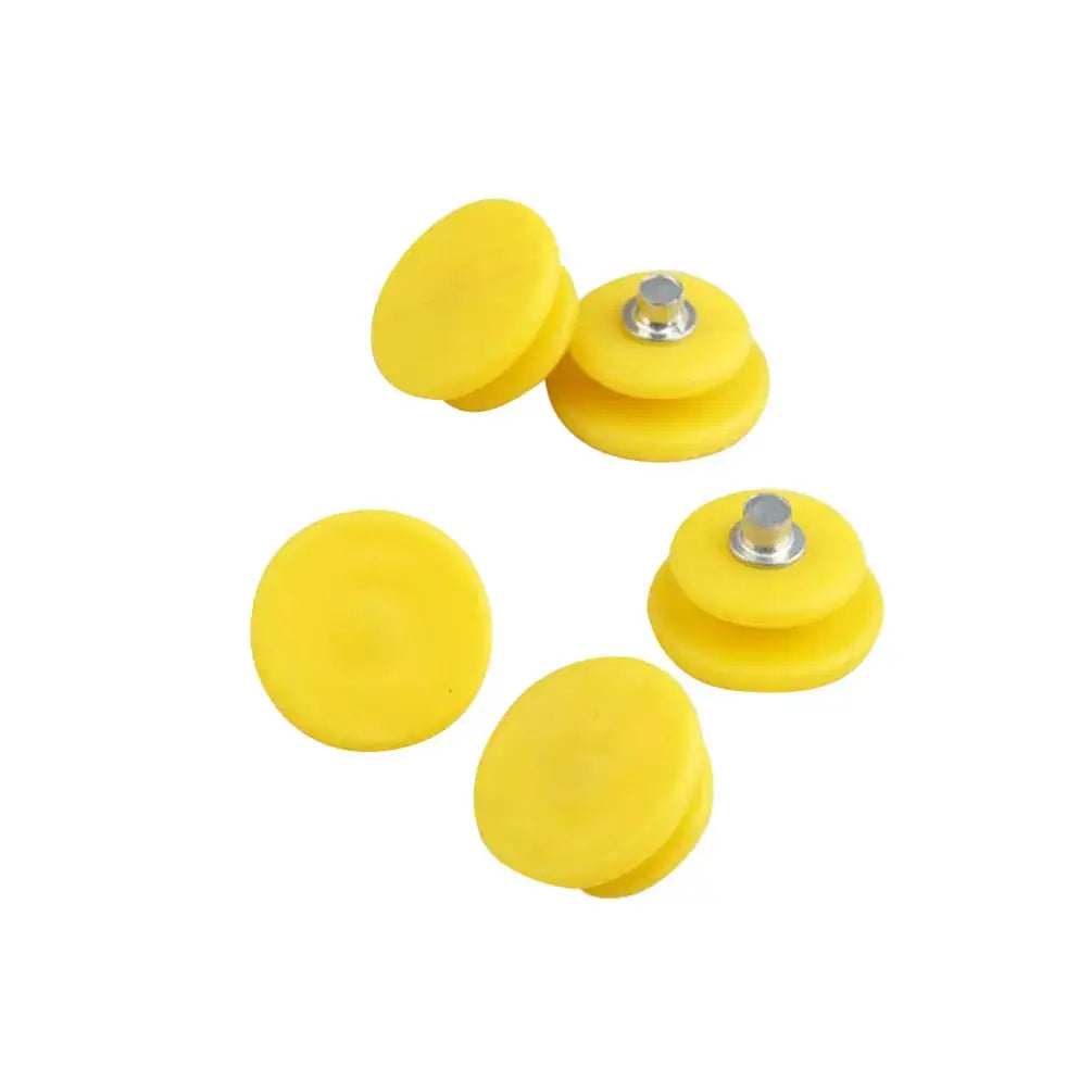 Yellow plastic fasteners for Ice Cleats Studs in outdoor winter hiking traction grips