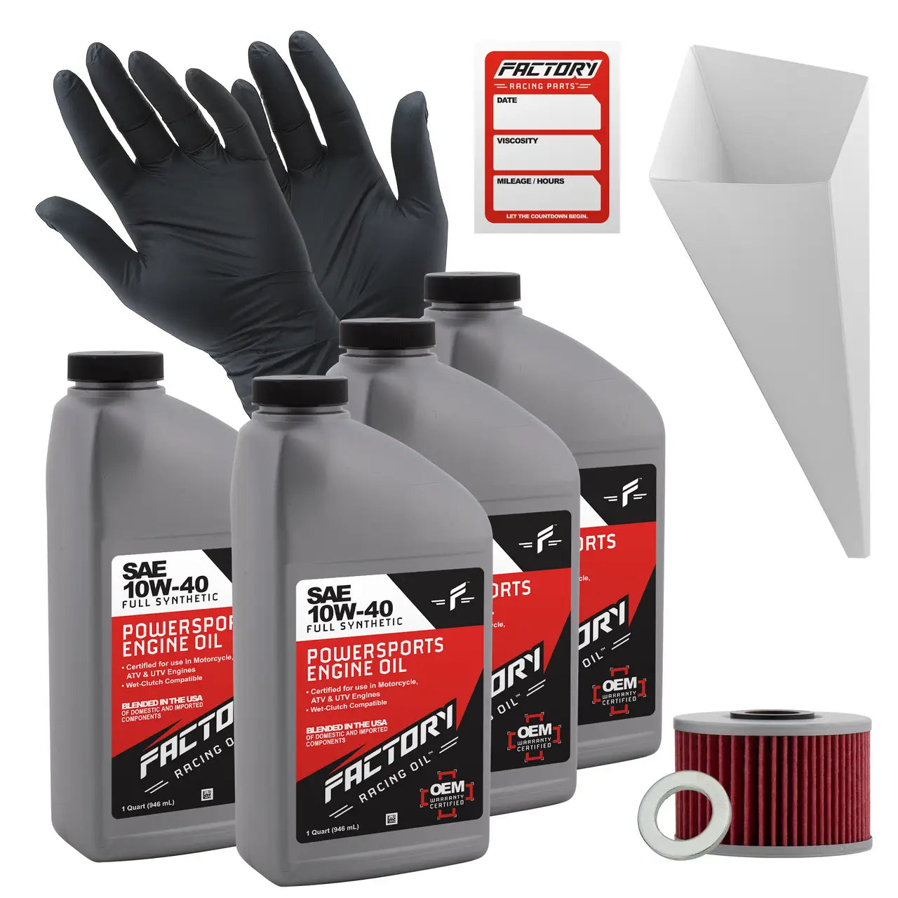 10W-40 4 Quart Oil Change Kit For Honda TRX420FA TRX420FPA Fourtrax Rancher AT - Oil Change Kits