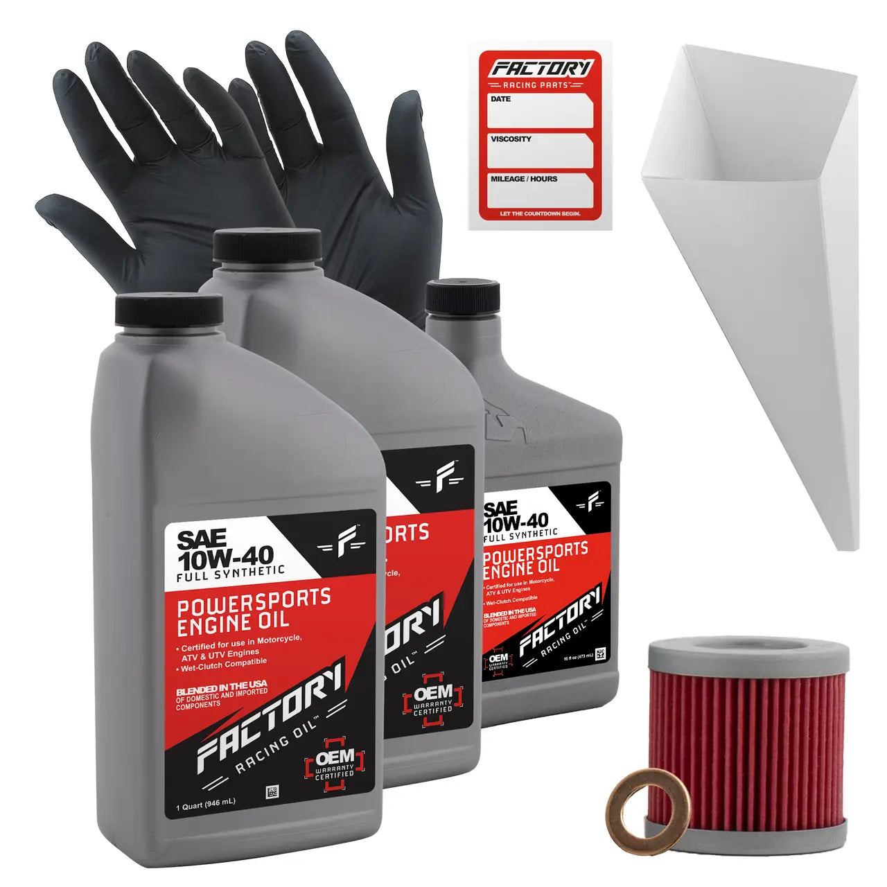 10W-40 Full Synthetic 2.5 Quart Oil Change Kit fits Suzuki LT-Z400 Quadsport - Oil Change Kits