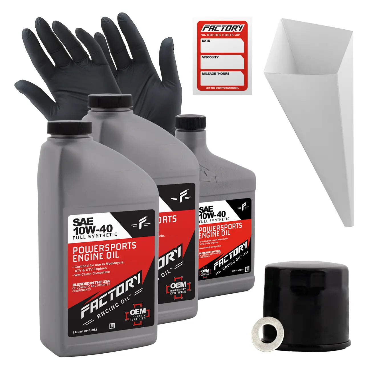 10W-40 Full Synthetic 2.5 Quart Oil Change Kit fits Suzuki VZ800 Marauder - Oil Change Kits