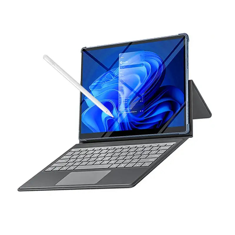 11 Inch Touch Screen Tablet Intel Celeron N4500 with detachable keyboard and Windows 11 interface