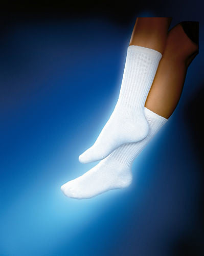 Sensifoot 8 -15 Crew Diabetic Socks Medium White-0