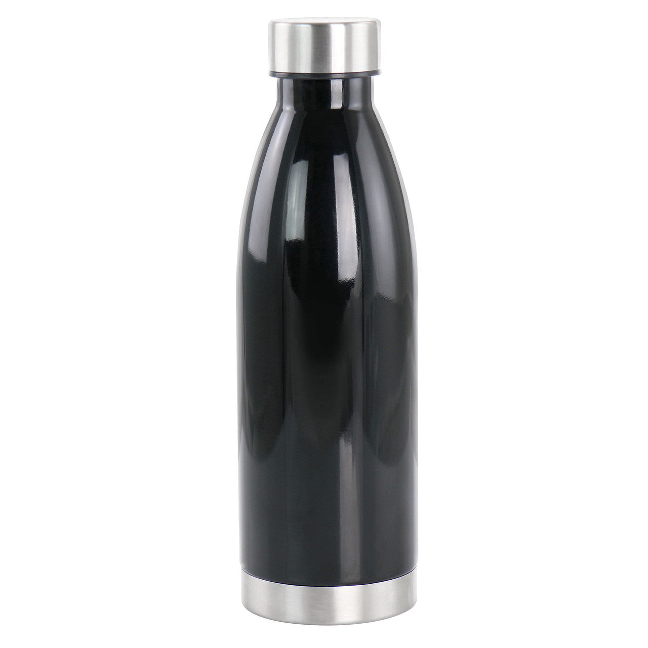 Gibson Home Dunneally 23 Ounce Plastic Water Bottle with Lid in Black-0