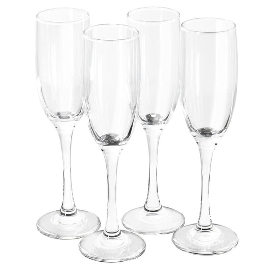 Gibson Home Belinni 4 Piece 6.4oz Fluted Champagne Glass Set-0