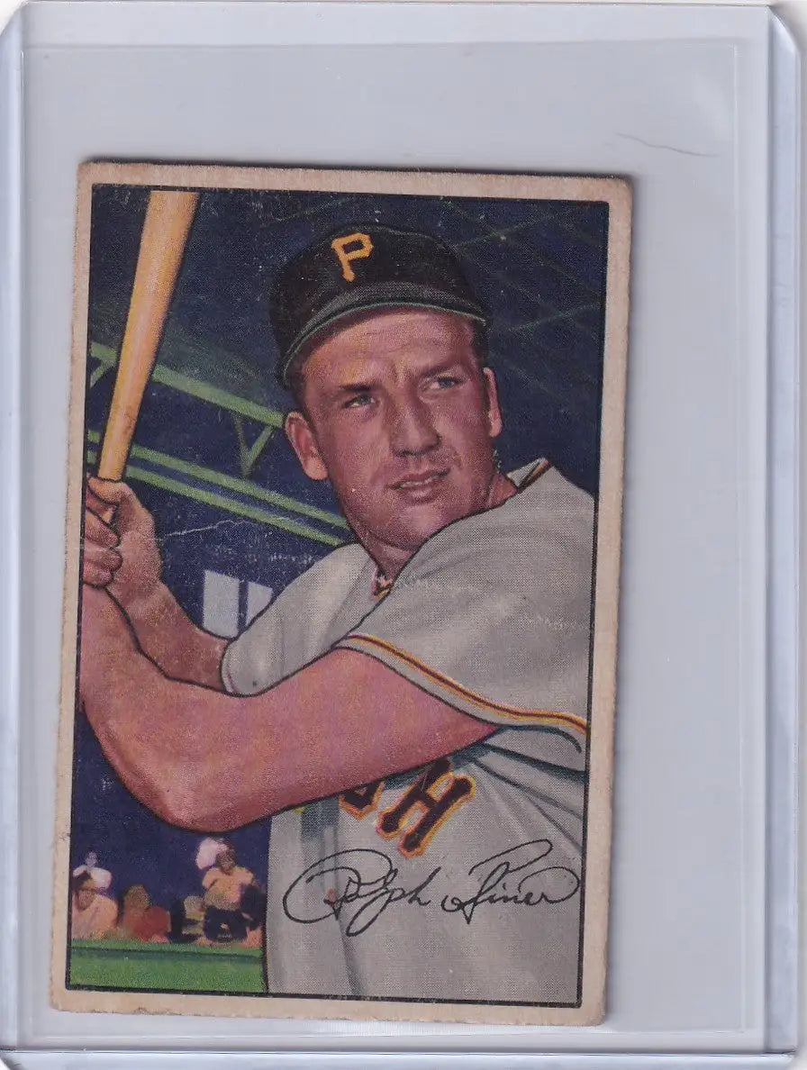 1952 Bowman Baseball #11 Ralph Kiner card featuring Pittsburgh Pirates legend