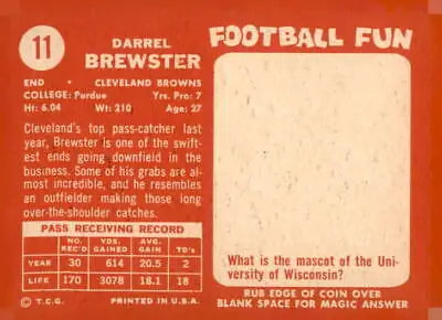 Vintage 1958 Topps Pete Brewster sports trading card in excellent condition