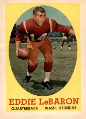 Vintage Eddie LeBaron trading card from 1958 Topps series, perfect for collectors