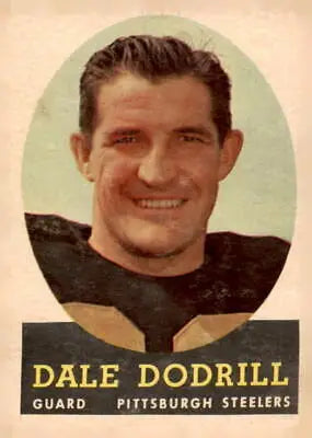 Vintage 1958 Topps #46 Dale Dodrill sports trading card showcasing classic football memorabilia