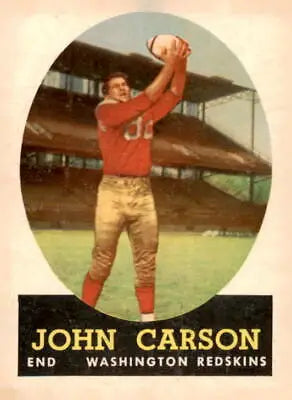 Vintage 1958 Topps John Carson trading card in EX-MT condition