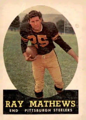 Vintage Ray Mathews football card from 1958 Topps #78 in EX-MT condition, perfect for Ray Mathews trading collections