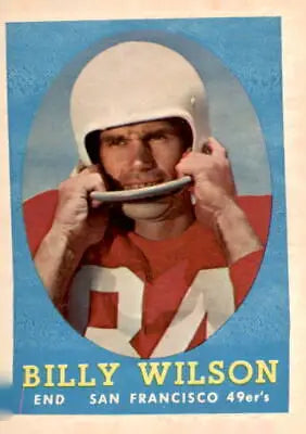 Vintage 1958 Topps #95 Billy Wilson football card in EX-MT condition