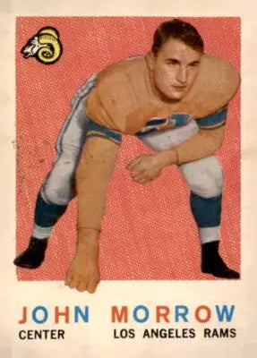 Vintage 1959 Topps John Morrow Los Angeles Rams football card front view