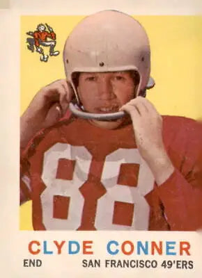 Vintage football card featuring Clyde Conner from 1959 Topps #27 collection