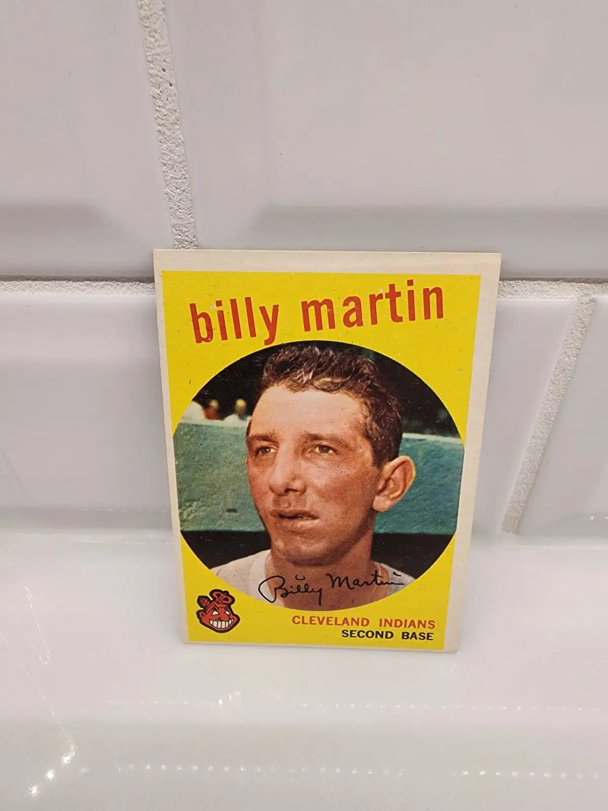 Vintage Billy Martin baseball card from 1959 Topps #295, perfect for sports trading card collectors