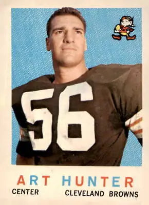 1959 Topps Art Hunter football card featuring Art Hunter player collectible