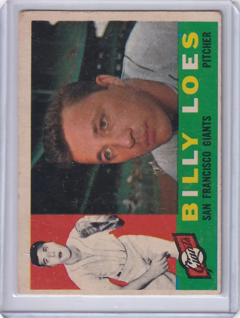 1960 Topps #181 Billy Loes Baseball Card of San Francisco Giants Player