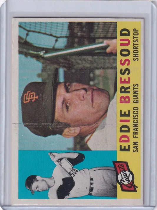 Baseball card of Eddie Bressoud from the San Francisco Giants 1960 Topps #253
