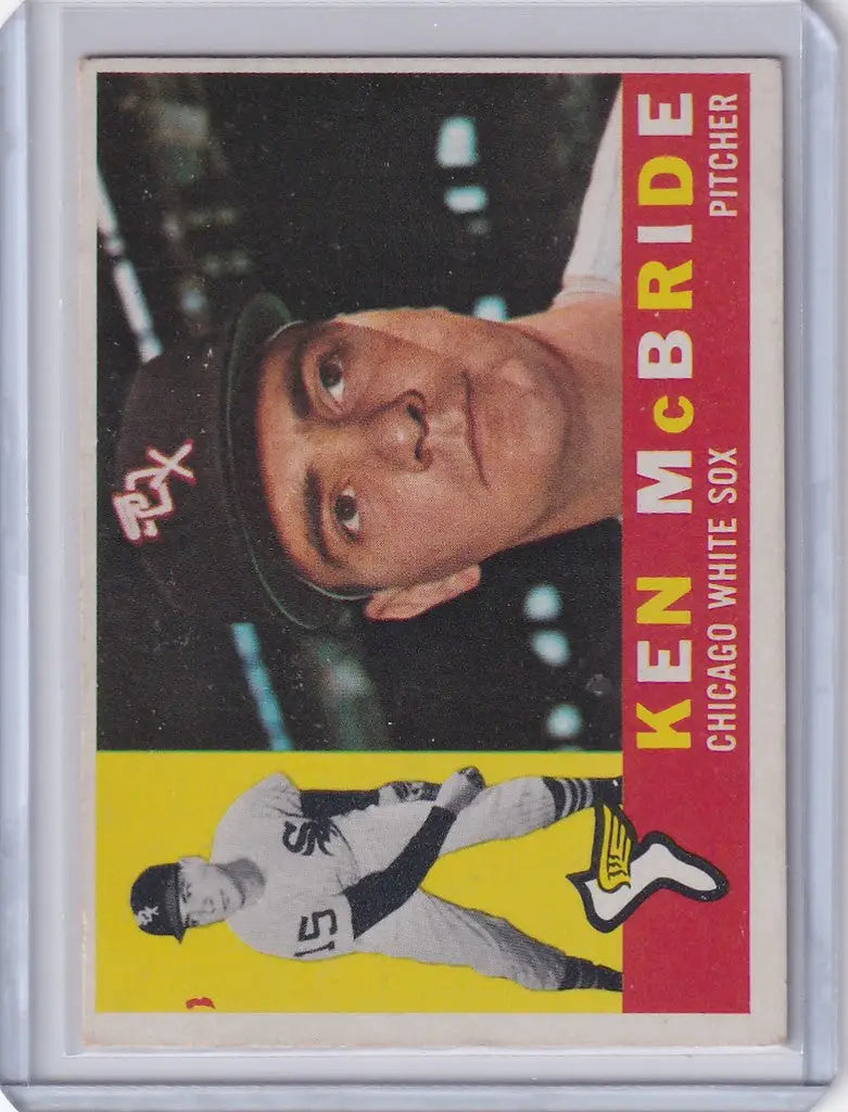 Baseball card of Ken McBride from the Chicago White Sox 1960 Topps #276 RC