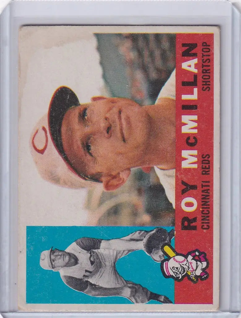1960 Topps Roy McMillan trading card of Cincinnati Reds player for collectors