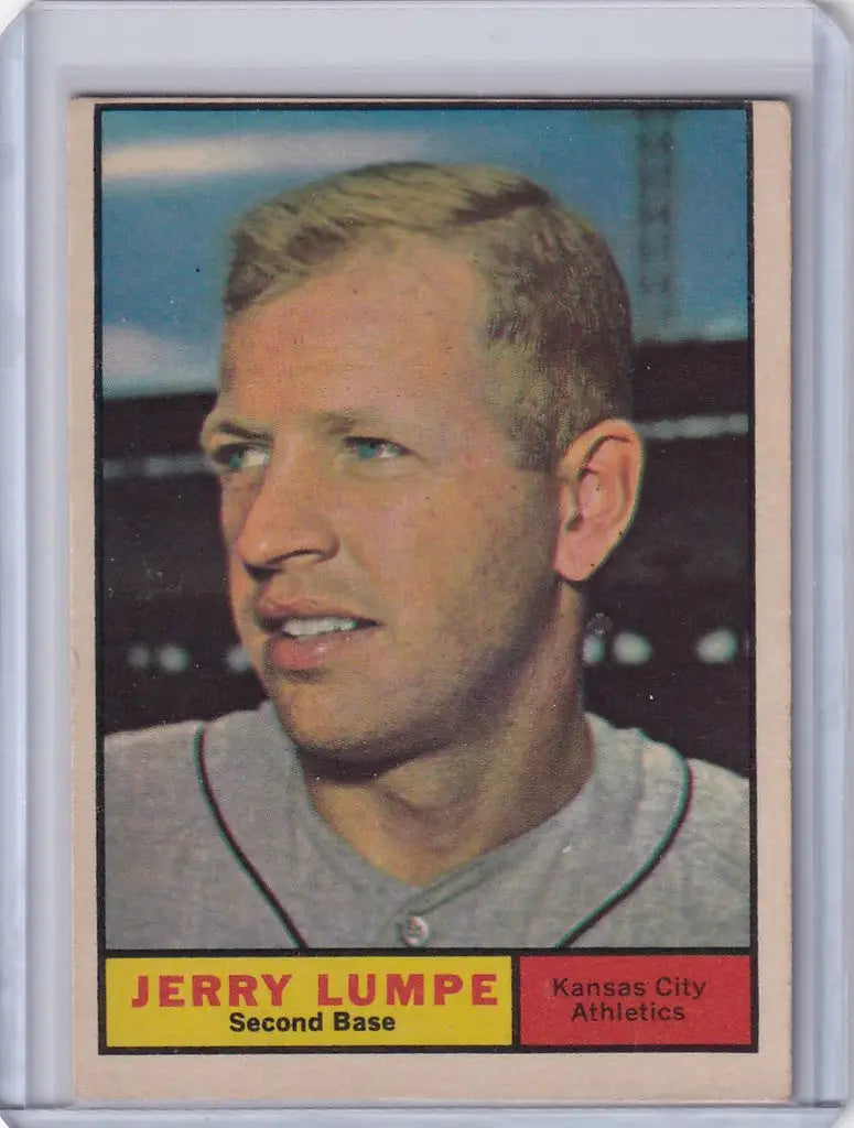 Baseball card of Jerry Lumpe from the Kansas City Athletics 1961 Topps #365
