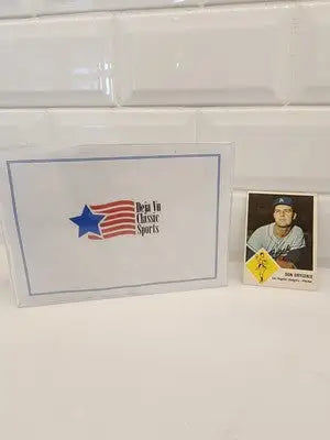 Baseball card and Deja Vu Classic Sports package featuring Fleer Don Drysdale 1963 collectible