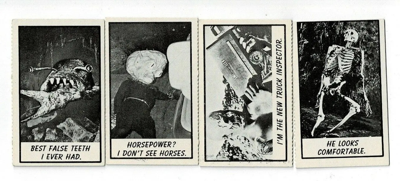 Vintage Monster Laffs Topps Midgee trading cards lot of 34 mini cards