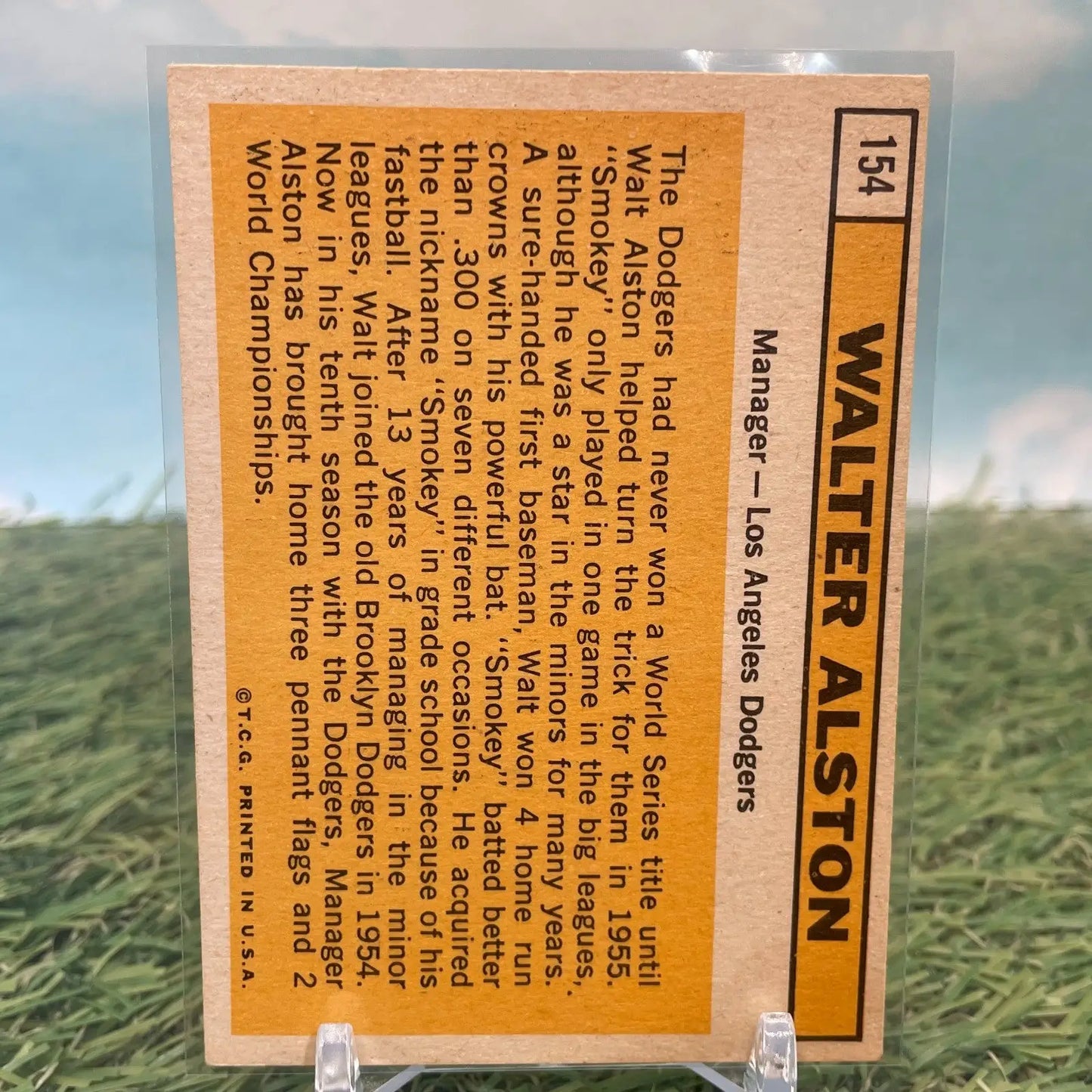 Vintage 1963 Topps baseball card of Walter Alston Los Angeles Dodgers manager