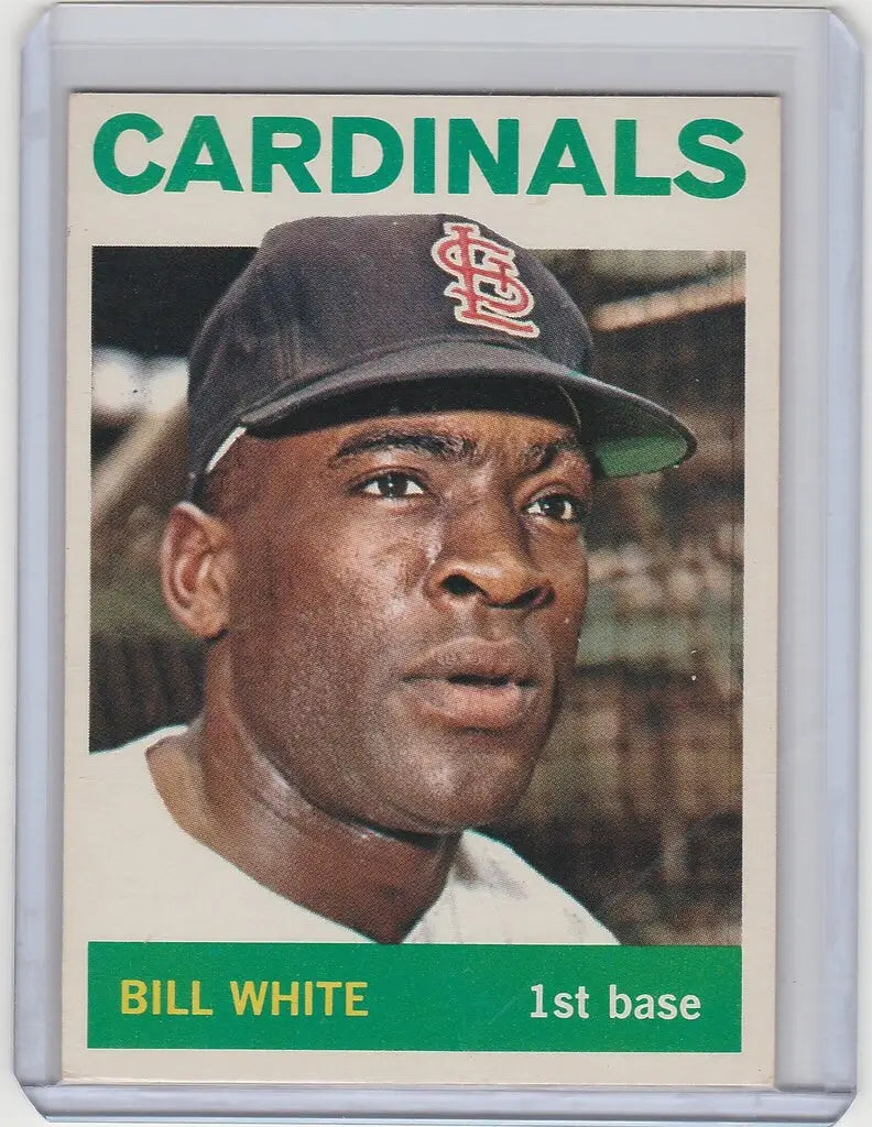 Bill White St Louis Cardinals baseball card from 1964 Topps NRMT condition