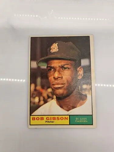 Vintage Baseball Card Featuring Bob Gibson from 1964 Topps #460 EX