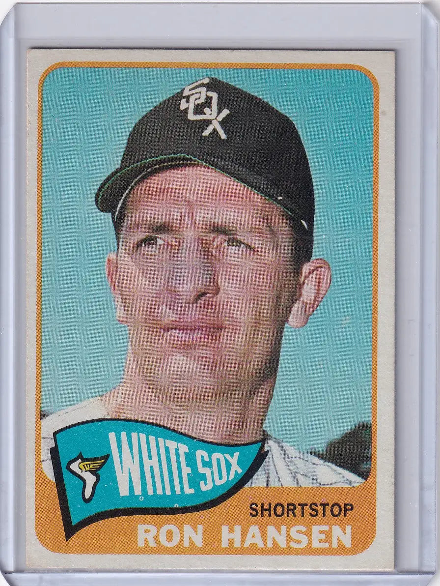 1965 Topps Baseball card of Ron Hansen, Chicago White Sox shortstop