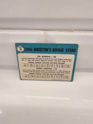 1965 Houston Rookie Stars Joe Morgan and Sonny Jackson baseball card VG-EX