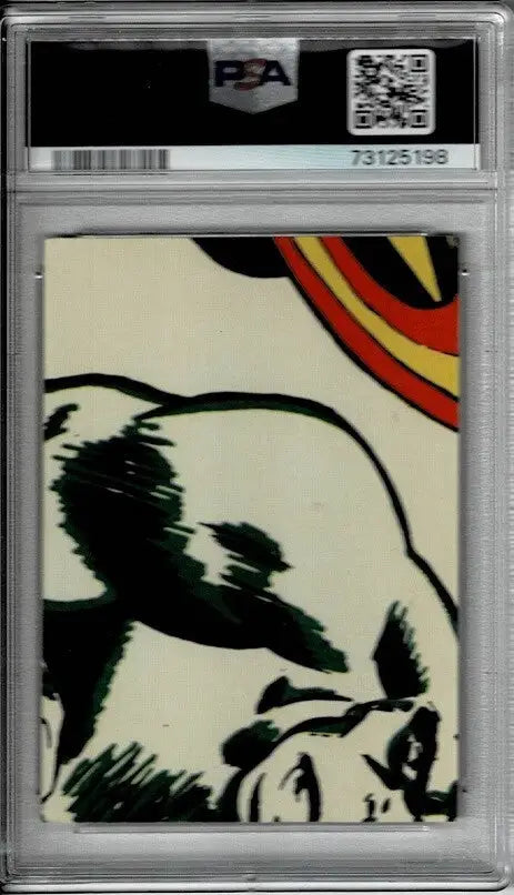 Graded comic card featuring Hulk from 1966 Donruss Marvel Super Hero series