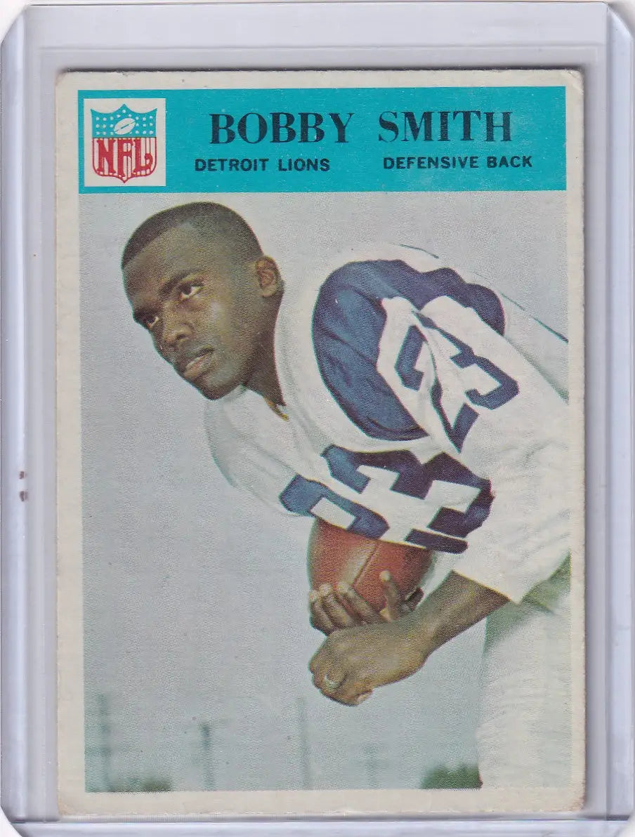 Philadelphia football Bobby Smith card from 1966 Detroit Lions collection