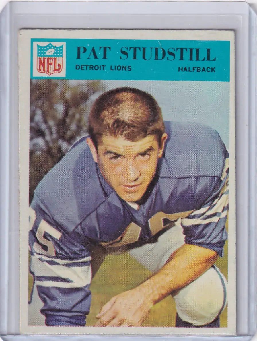 1966 Philadelphia Football Pat Studstill Detroit Lions football card for collectors