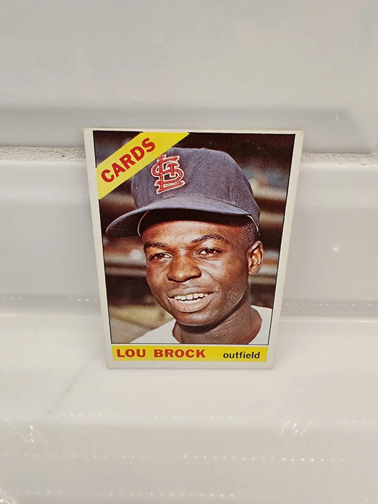 Lou Brock trading card from 1966 Topps - #125 HOF Lou Brock EX-NM