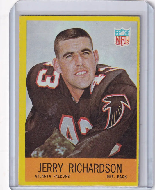 Philadelphia football Jerry Richardson rookie card featuring Atlanta Falcons player
