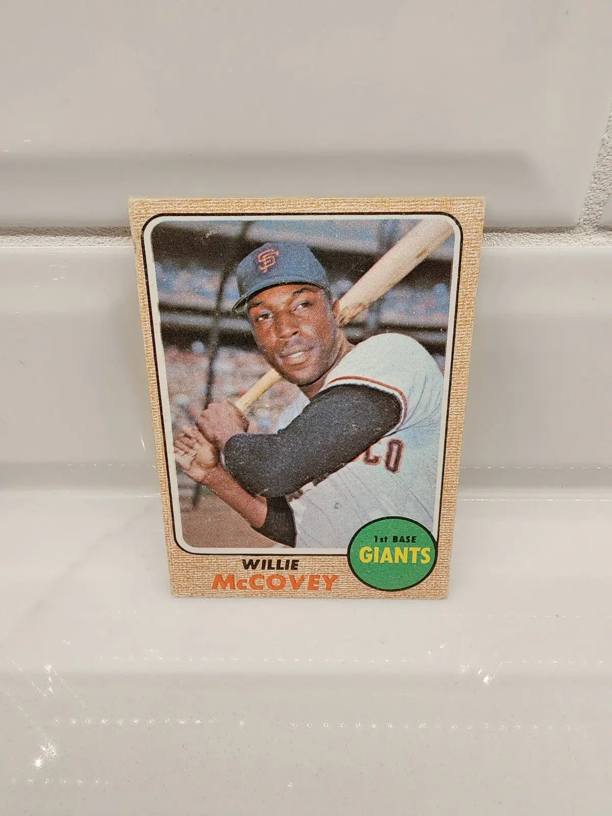 1968 Topps Willie McCovey trading card featuring San Francisco Giants player