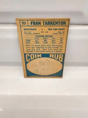 1968 Topps Fran Tarkenton football card displayed in Topps Fran Tarkenton product