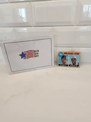 Vintage baseball card of 1968 Topps Rookie Stars Hal McRae and Bill Henry