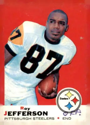 Vintage football card featuring Roy Jefferson from 1969 Topps series for Jefferson trading collection