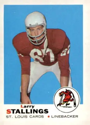 Vintage 1969 Topps Larry Stallings Trading Card featuring Louis Cardinals player