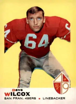 Football player in uniform representing Dave Wilcox of the San Francisco 49ers