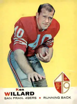 Football card of Ken Willard from 1969 Topps #66 featuring San Francisco 49ers