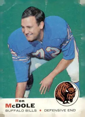Vintage football card of Ron McDole from the Buffalo Bills 1969 Topps #78